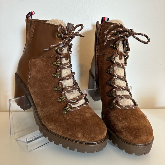 Tommy Hilfiger | Women's Lamere Suede Almond Toe Booties | 8 - Picture 4 of 7